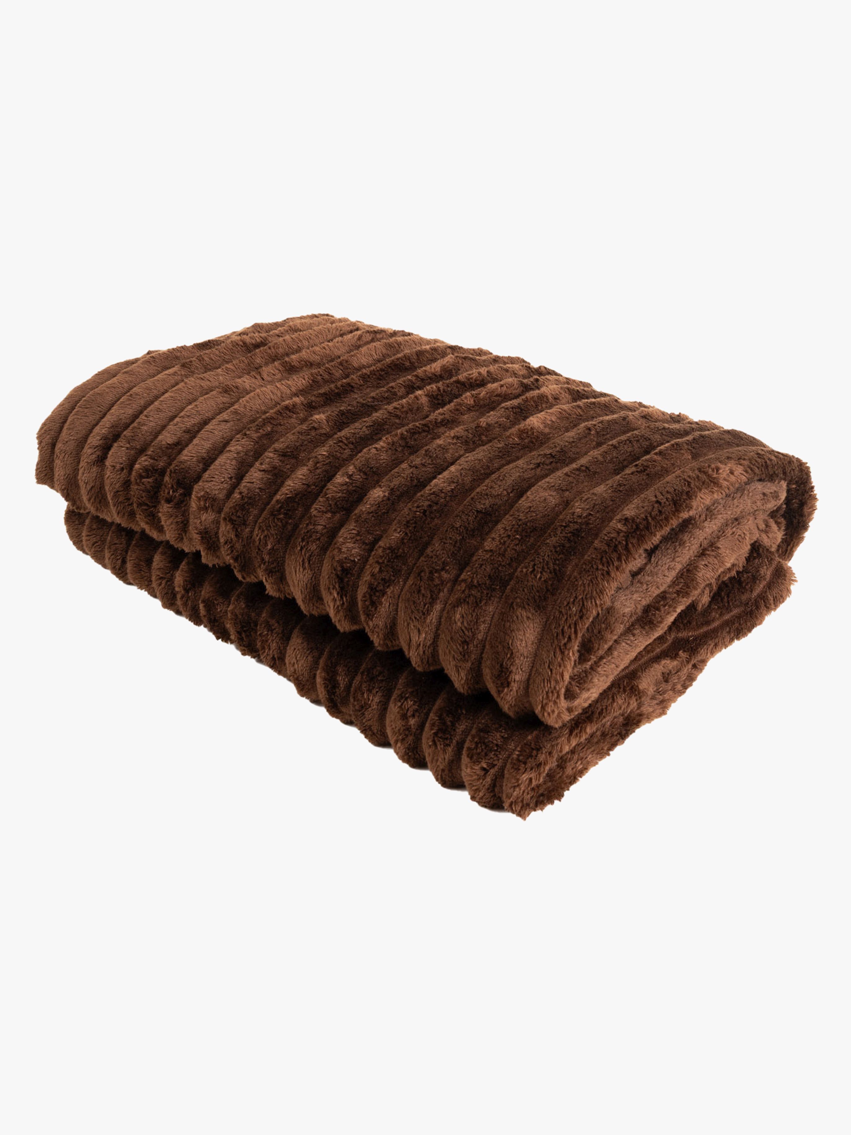 KMCarpets Stripe Pläd 130x170, Brun