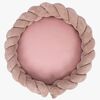 MeowBaby Aesthetic Babynest med Flätat Skydd & Lekmatta, Powder Pink