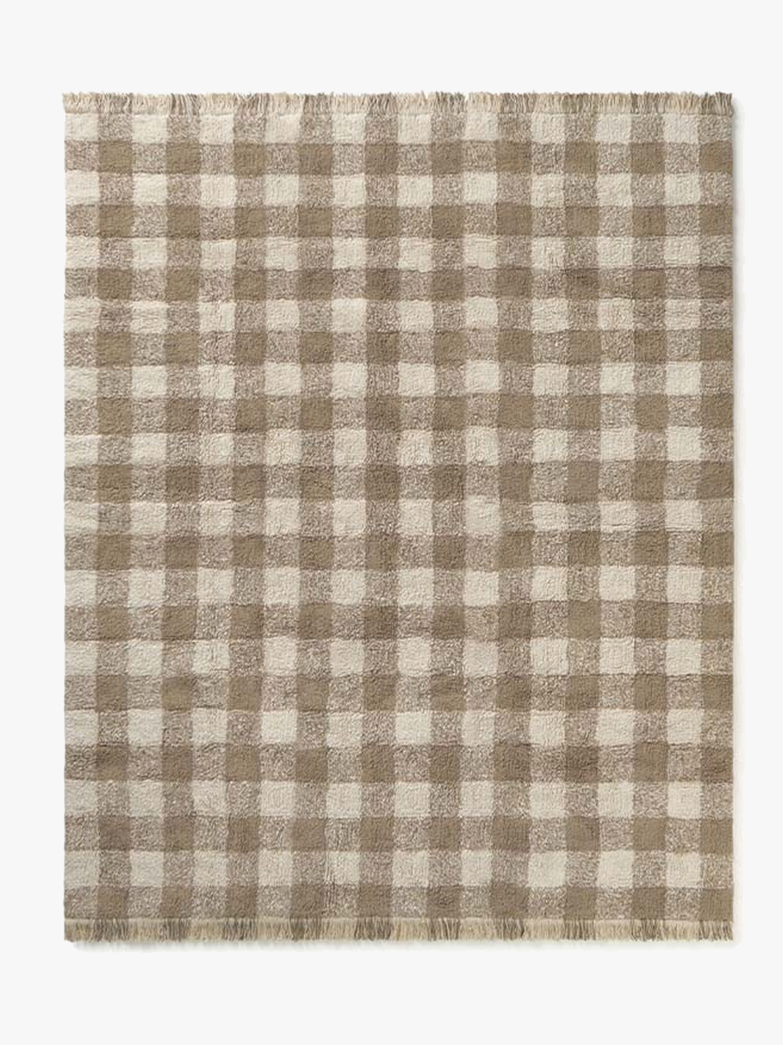 LorenaCanals Tvättbar Vichy Barnmatta 90x120 cm, Marron, Barnrum