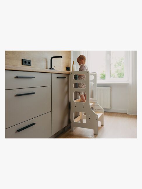 Duck Woodworks Justerbar Hjälpa Till Pall, Vit