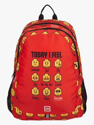 LEGO® Minifigures™ TODAY I FEEL Ryggsäck 25L, Röd