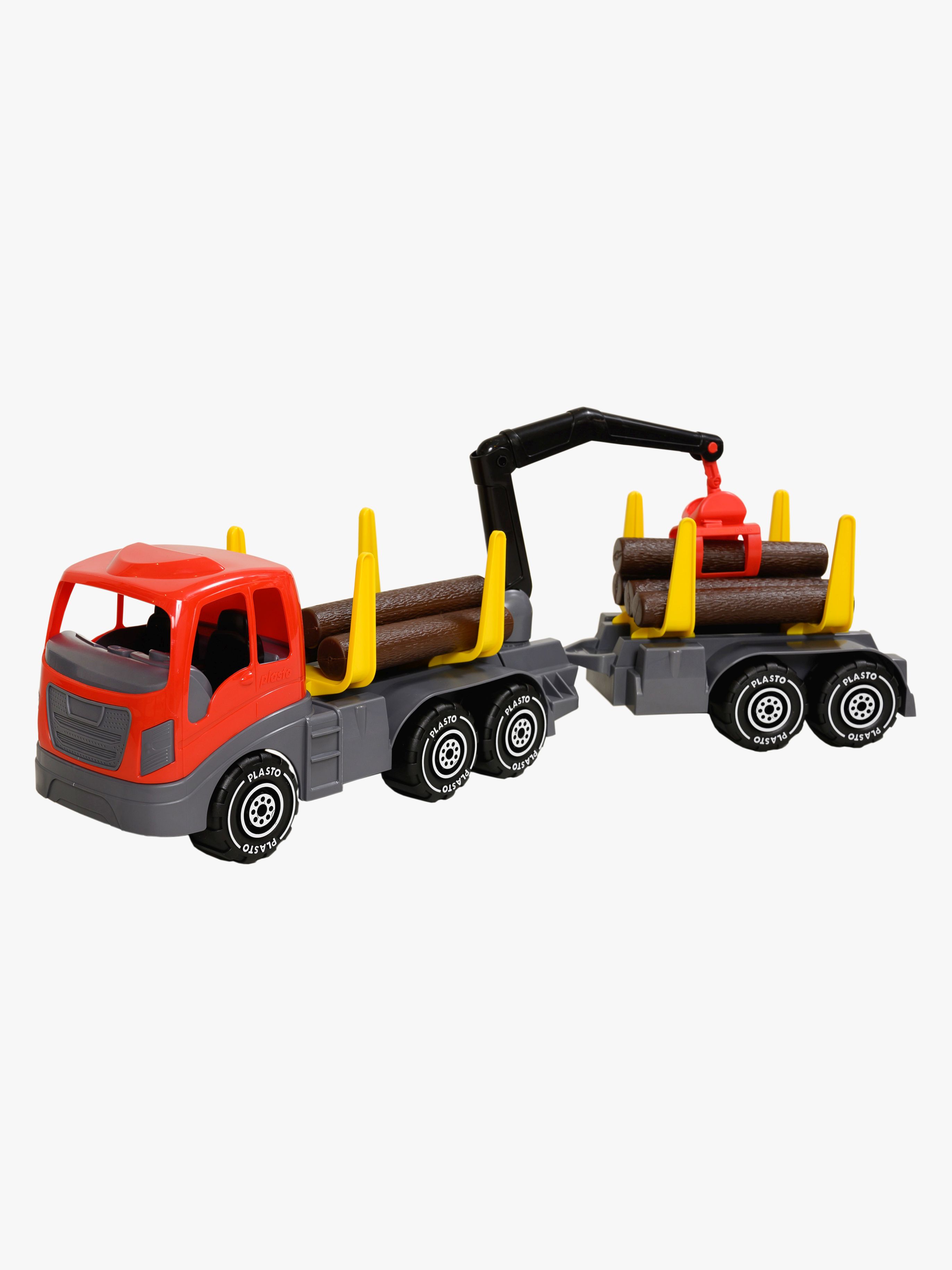 Plasto Timmerbil med Gripklo, Släp & Timmer 74 cm