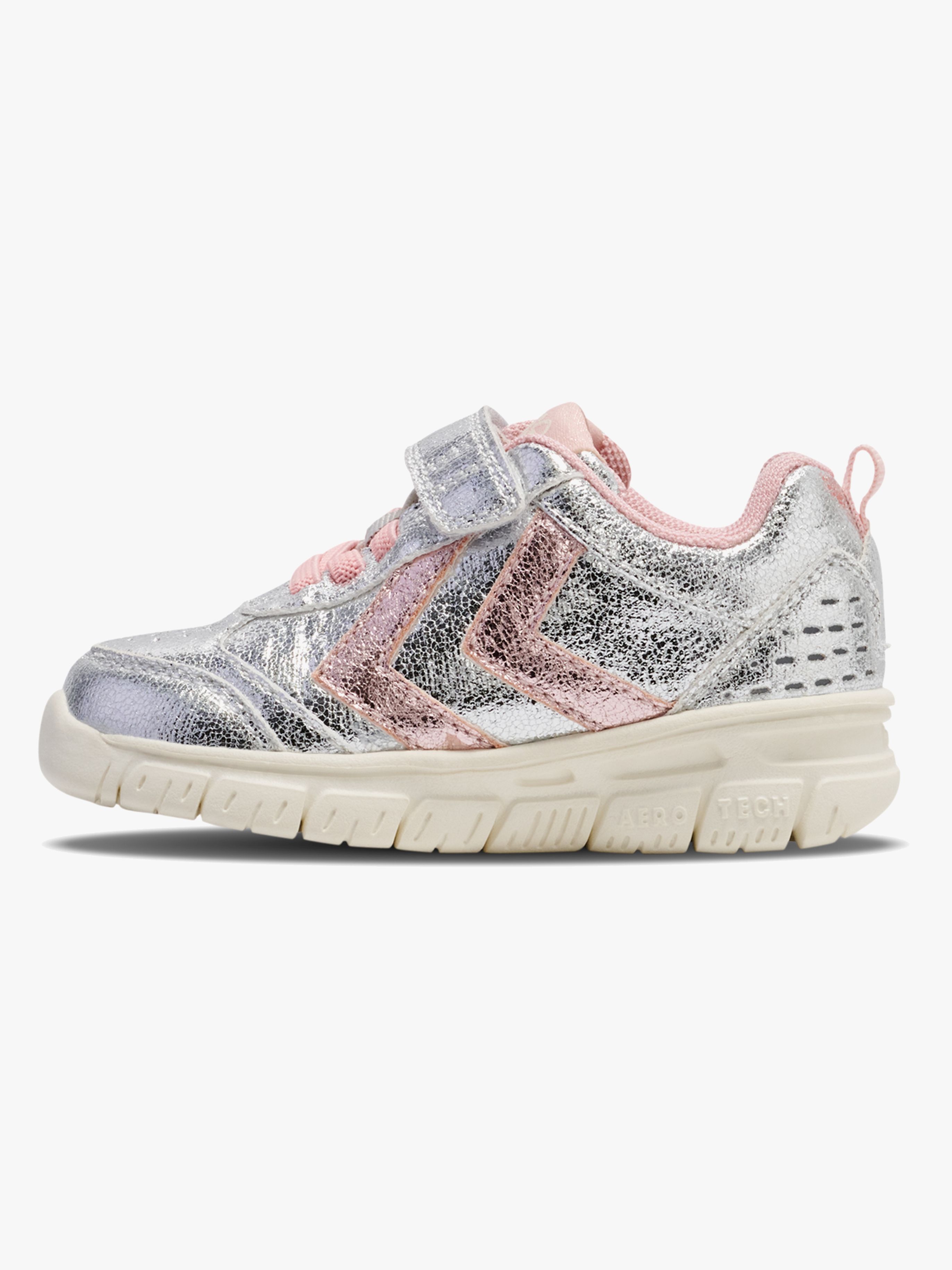 Hummel Crosslite Glitter Infant Sneakers, Silver, 22