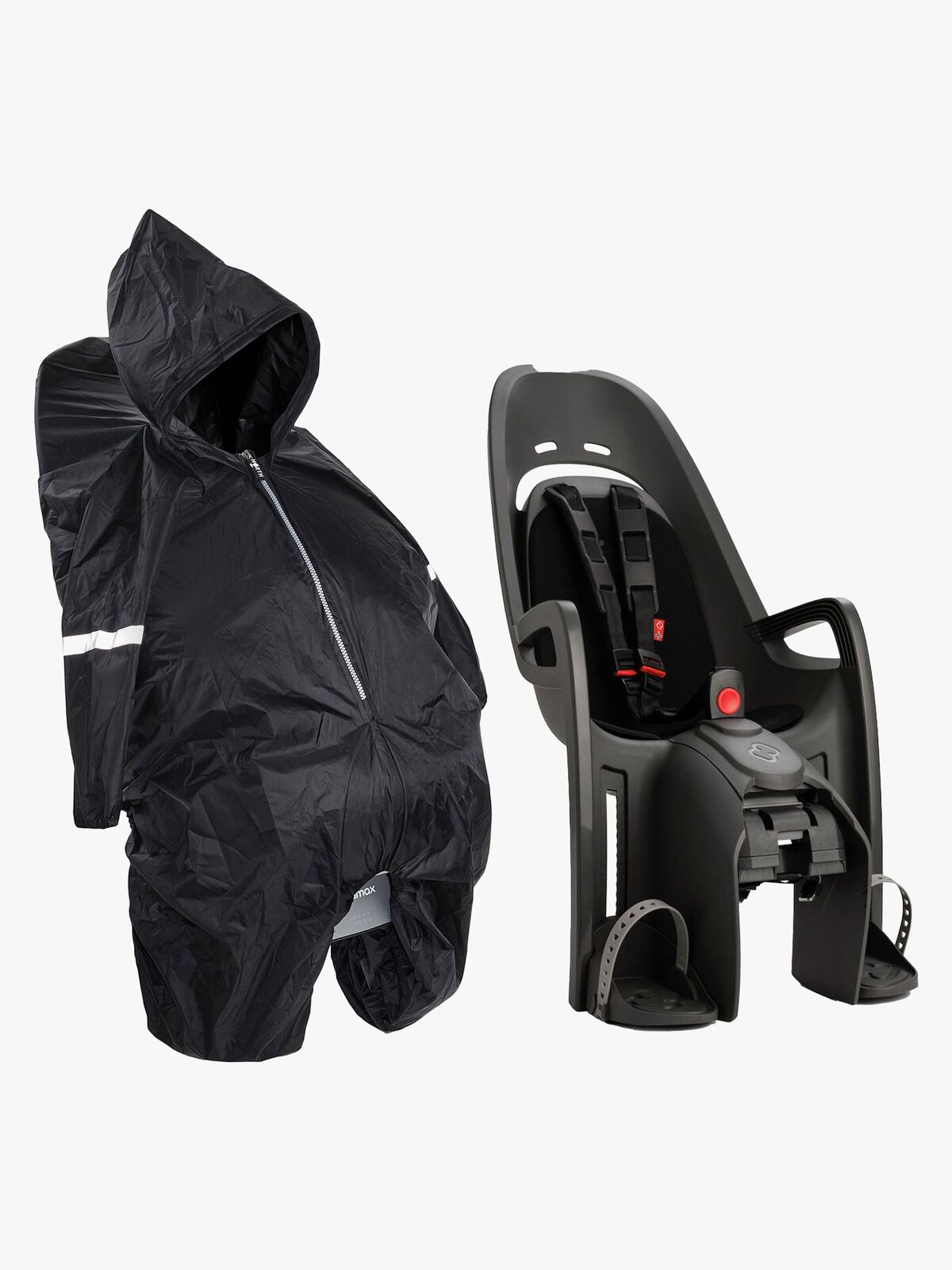 Hamax ZENITH Cykelsits med Adapter Inkl. Regnskydd, Grey/Black