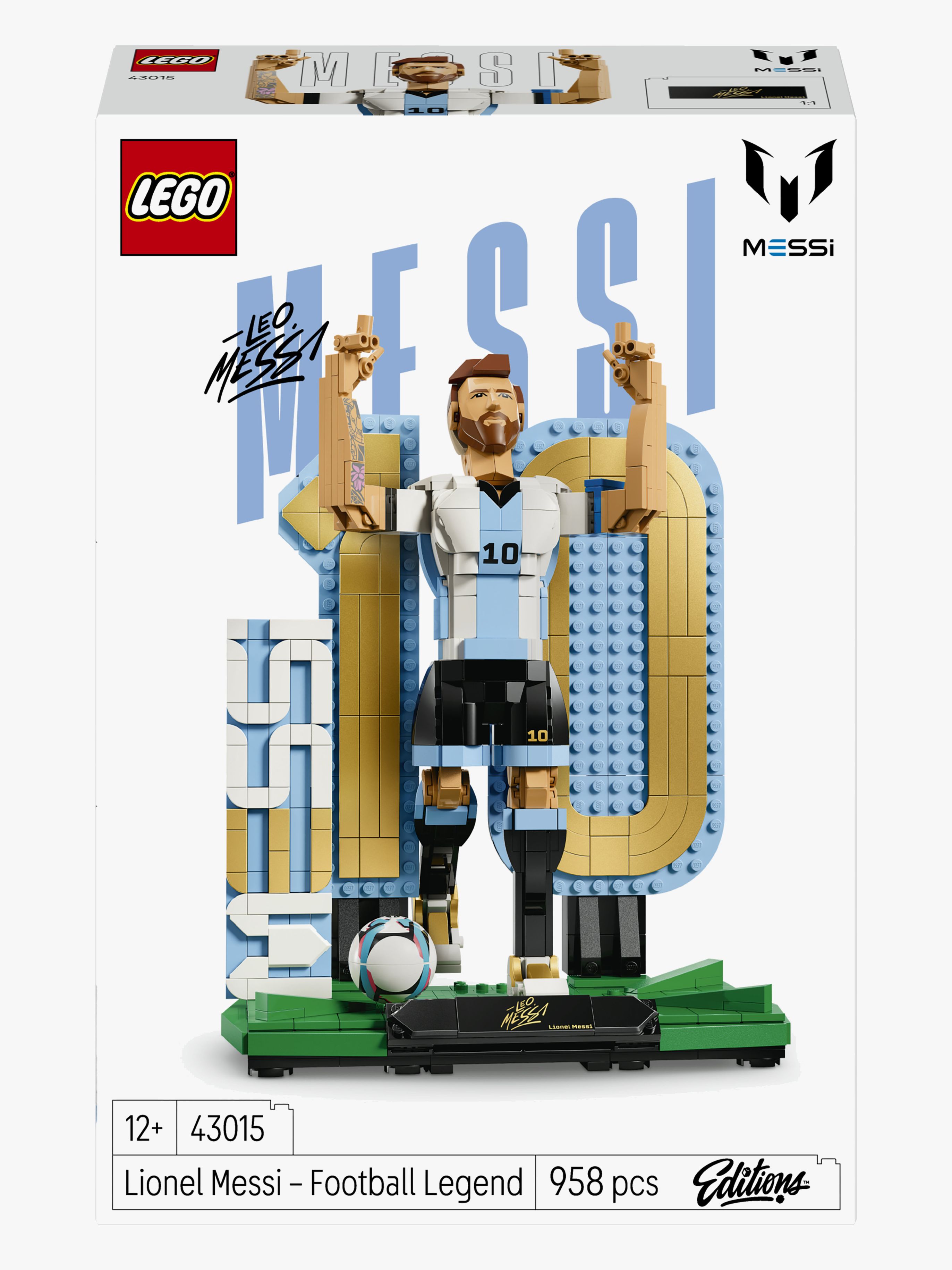 LEGO Editions Football 43015 Lionel Messi – fotbollslegend