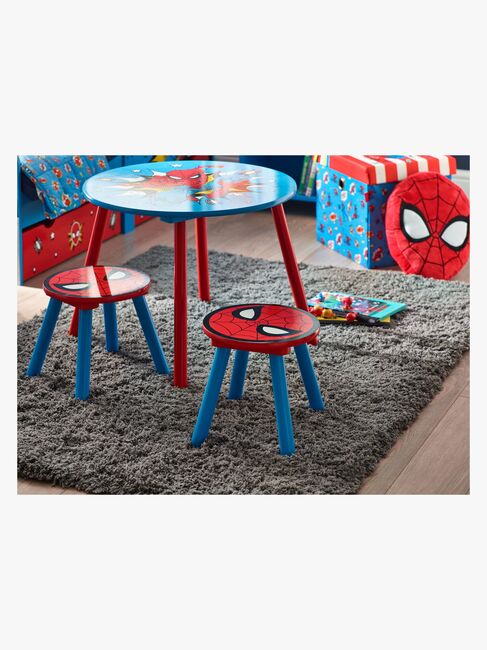 Marvel Spider-Man Bord och Stolar, Blå/Röd