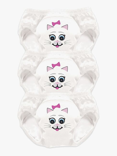 My Carry Potty Katt Potträningsbyxor 3-pack, Vit