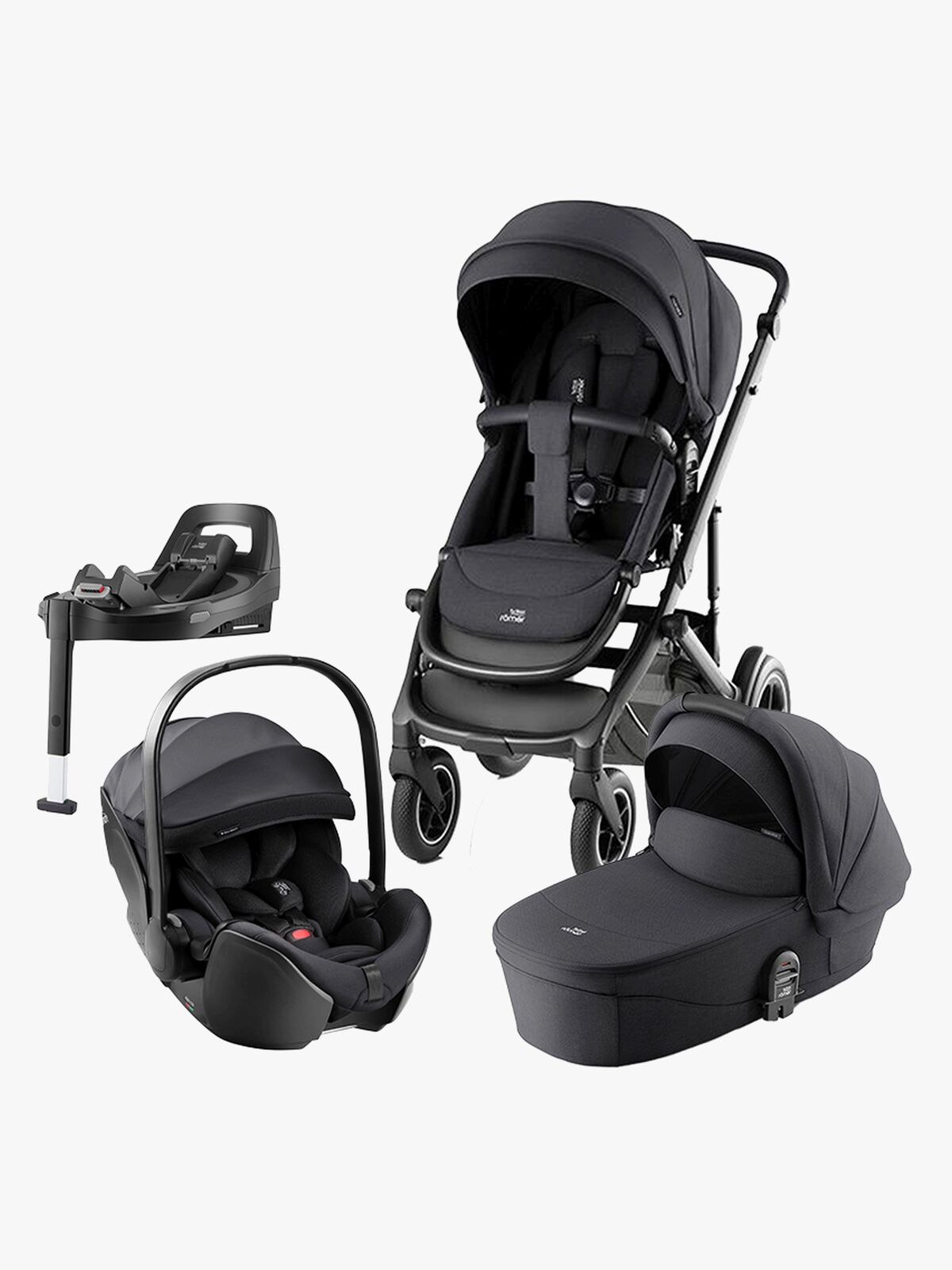 Britax Römer Smile 5Z Duovagn inkl. Baby-Safe Pro & Bas, Carbon Black