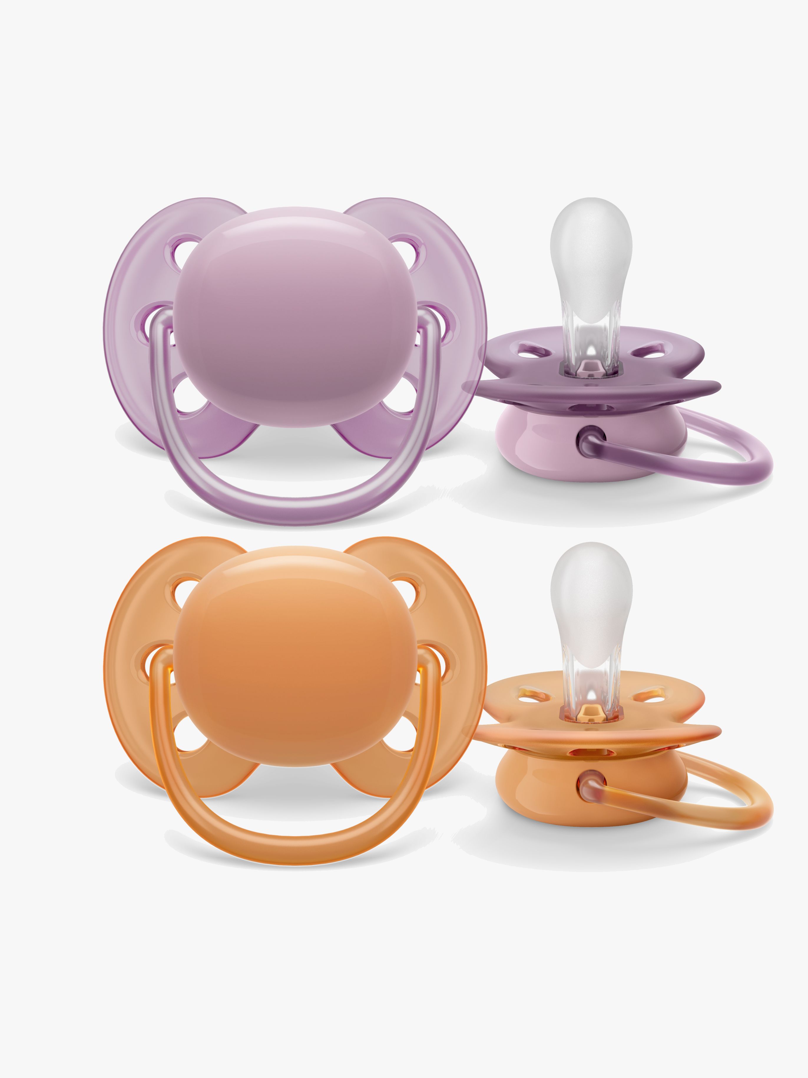 Philips Avent Ultra Soft Napp 6-18m 2-Pack, Lila/Orange