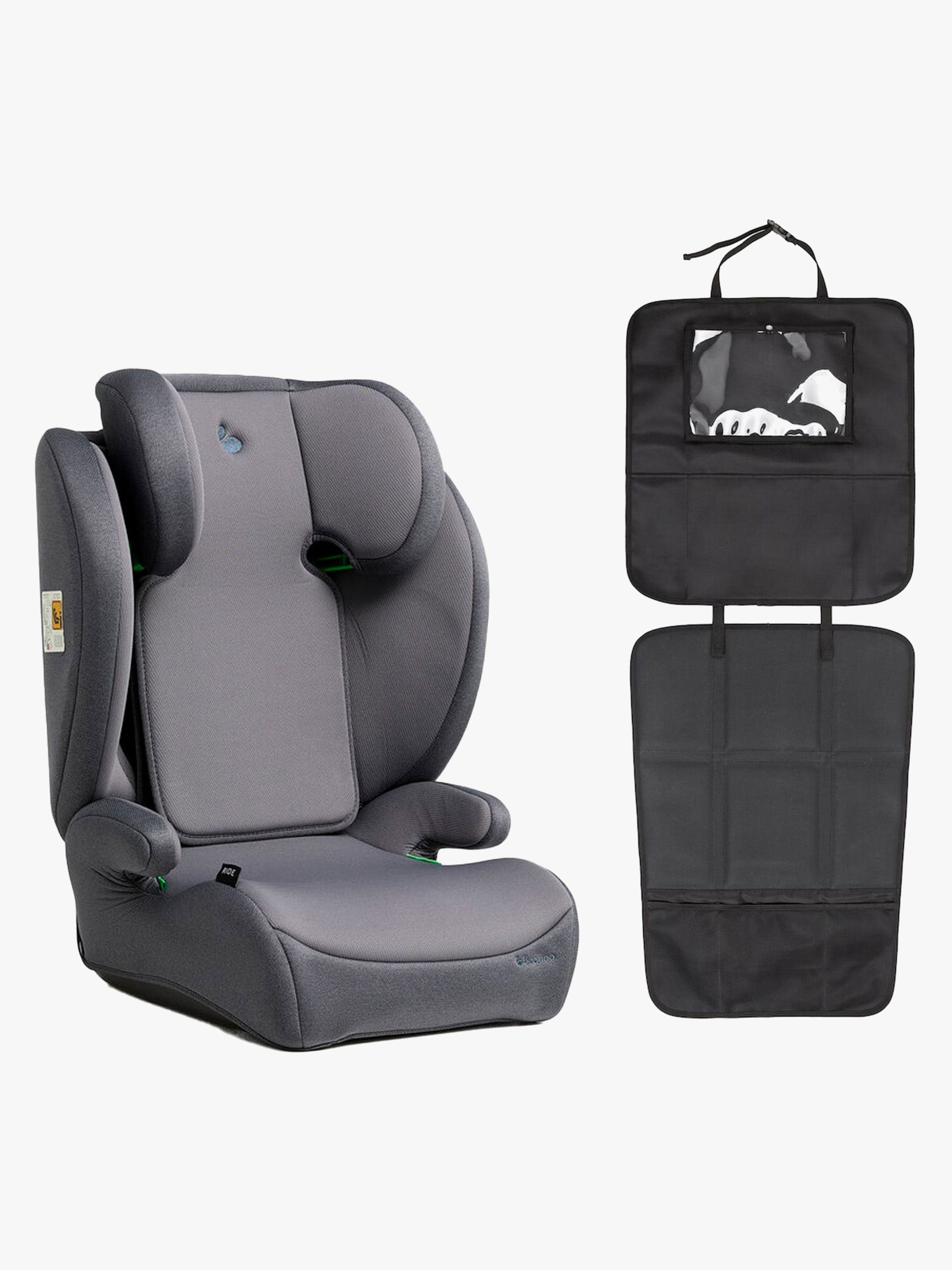 Beemoo Ride i-Size Bältesstol inkl. Beemoo 3-in-1 Sparkskydd, Mineral Grey/Black
