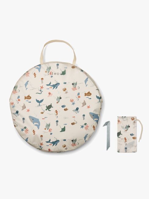 LIEWOOD Everett Pop Up UV-Tält med Pool, Sea creature/Sandy