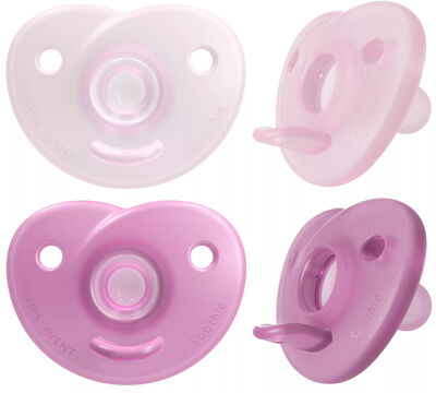 Philips Avent Curved Soothie 0-6m, Rosa