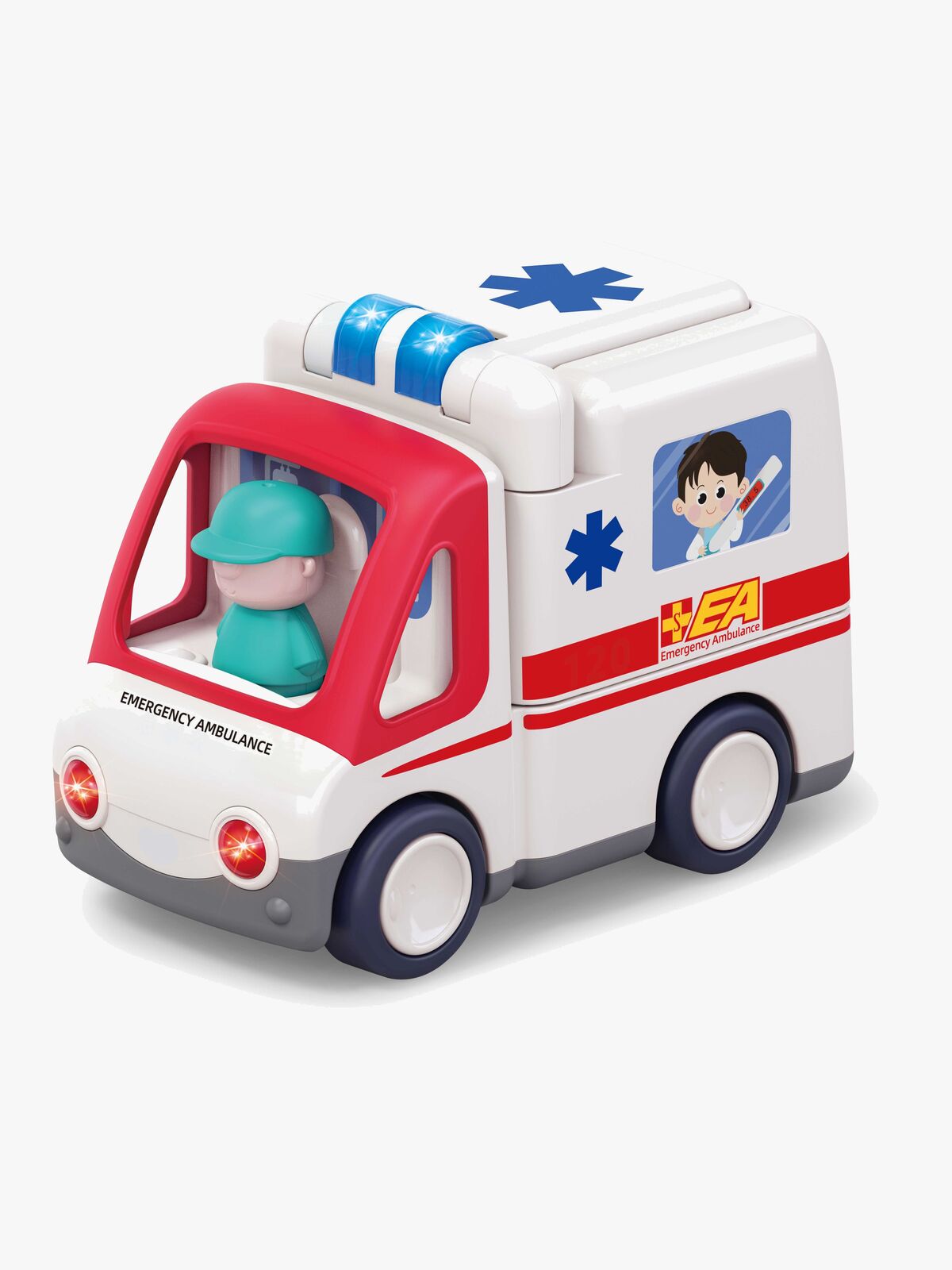 Kinder and Kids Ambulans med Ljus- och Ljudfunktioner