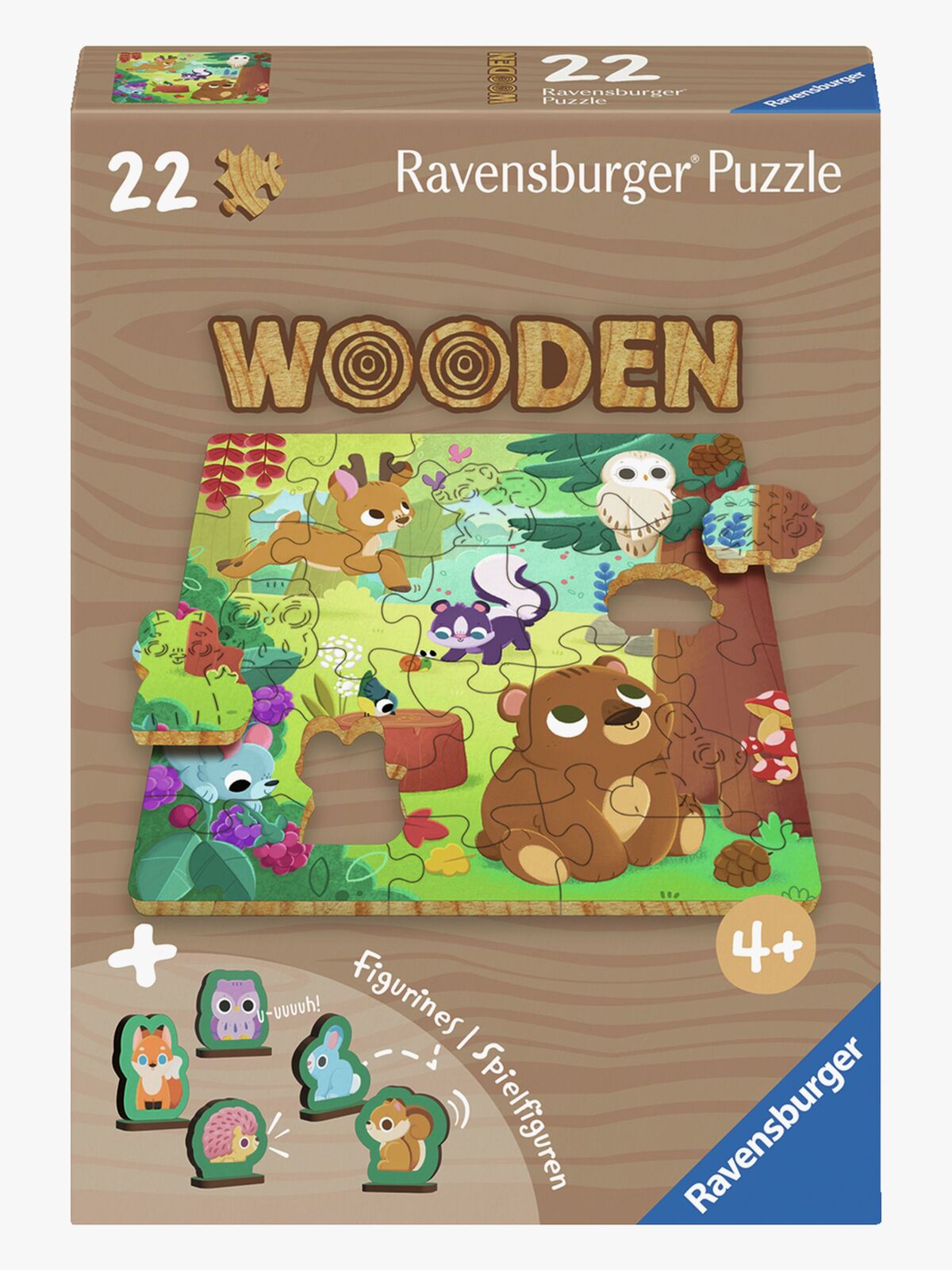 Ravensburger Träpussel Skogsdjur 22 Bitar