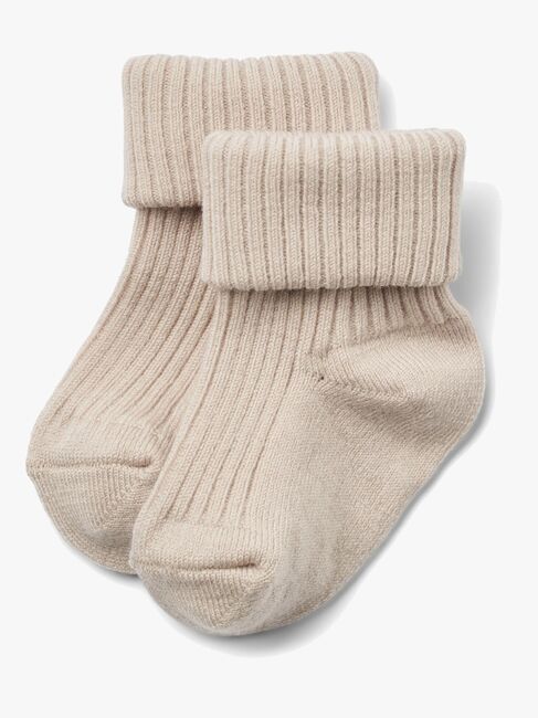 Wheat Ziggy Baby Strumpor 2-Pack Ull, Navy