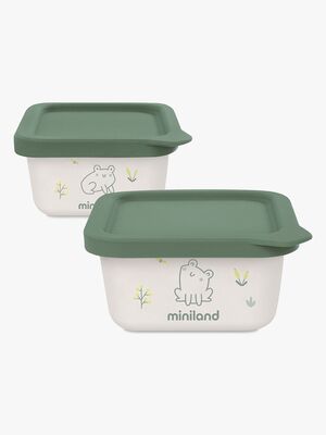 Miniland Naturset Lunchlåda 2-pack, Frog
