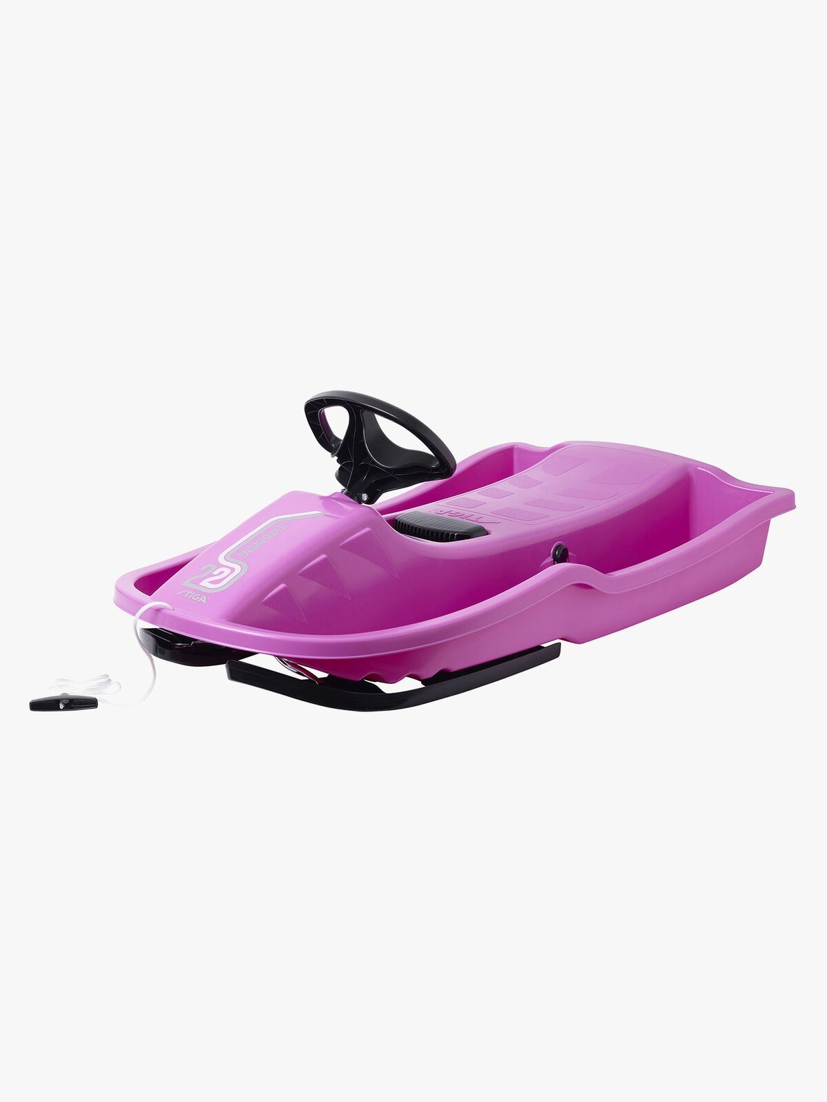 STIGA Styrpulka SnowPower med Broms, Rosa