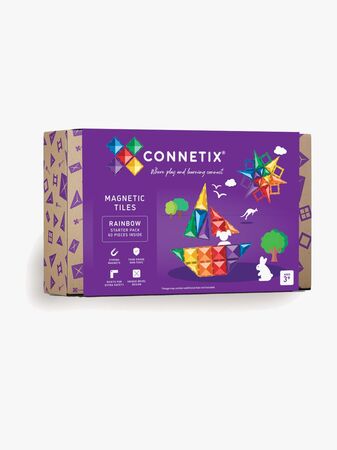 Connetix Magnetiska Byggklossar Rainbow Startset 60 Delar