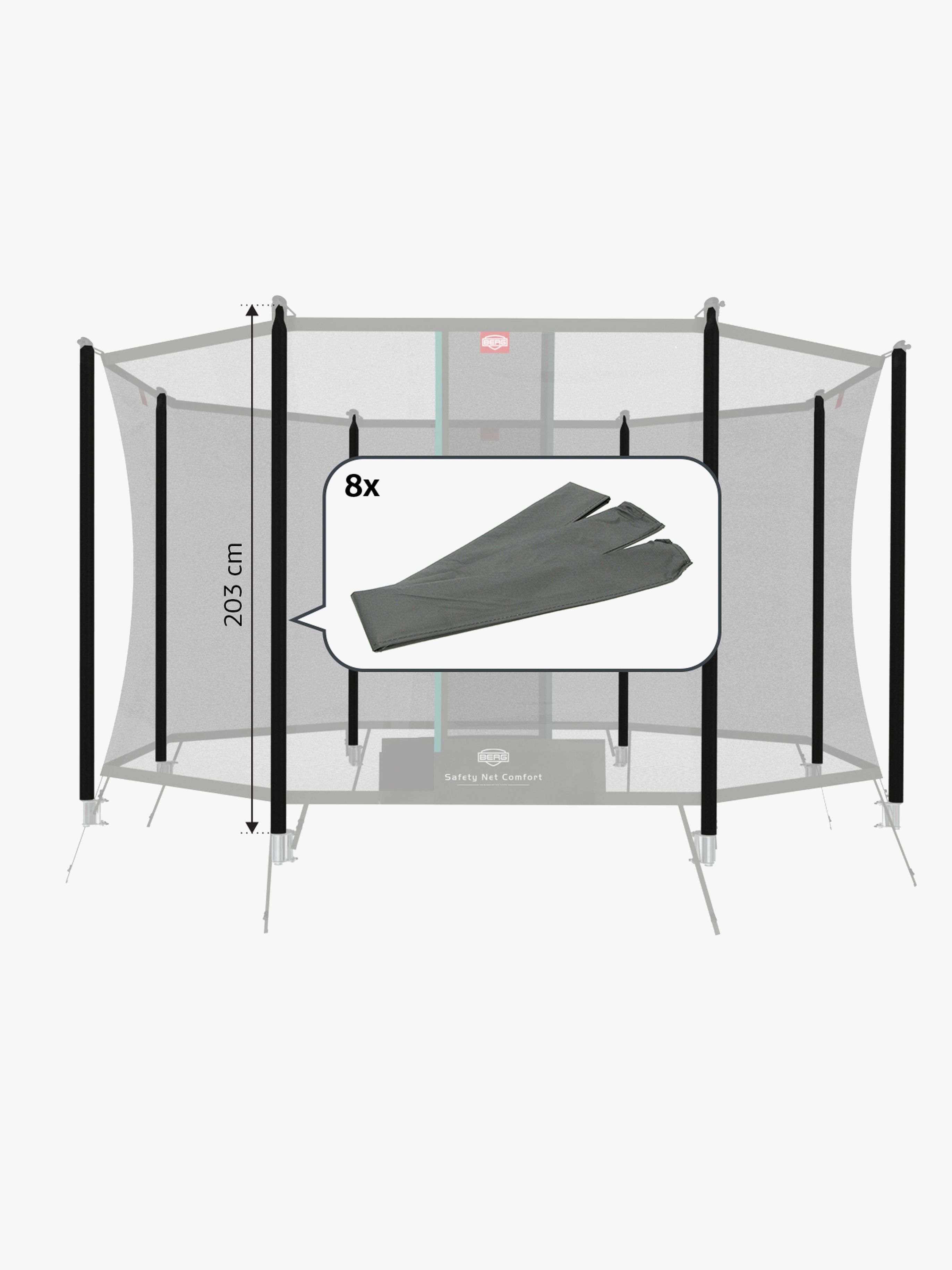 BERG Reservdel Safety Net Comfort Stolpvaddering 203 cm 8 st