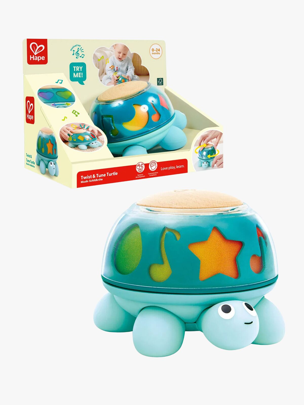 Hape Twist & Tune Aktivitetsleksak Sköldpadda