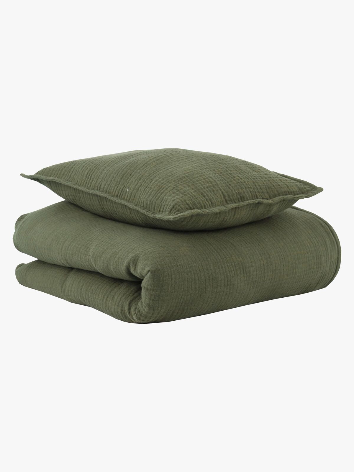 Oh, Poppy! Vega Muslin Bäddset 70x80 Spjälsäng, Forest Green