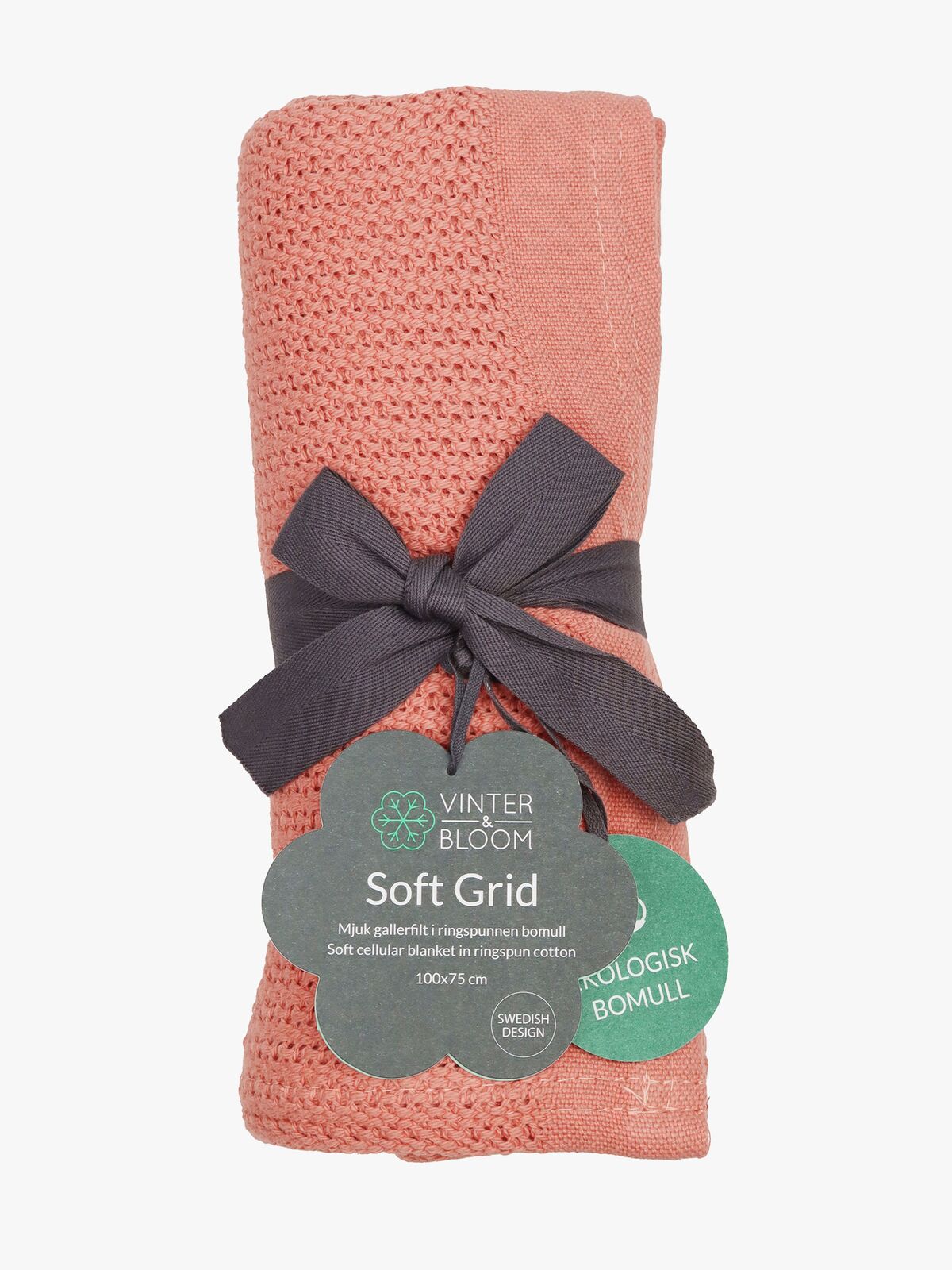 Vinter & Bloom Soft Grid EKO Gallerfilt, Clay Coral