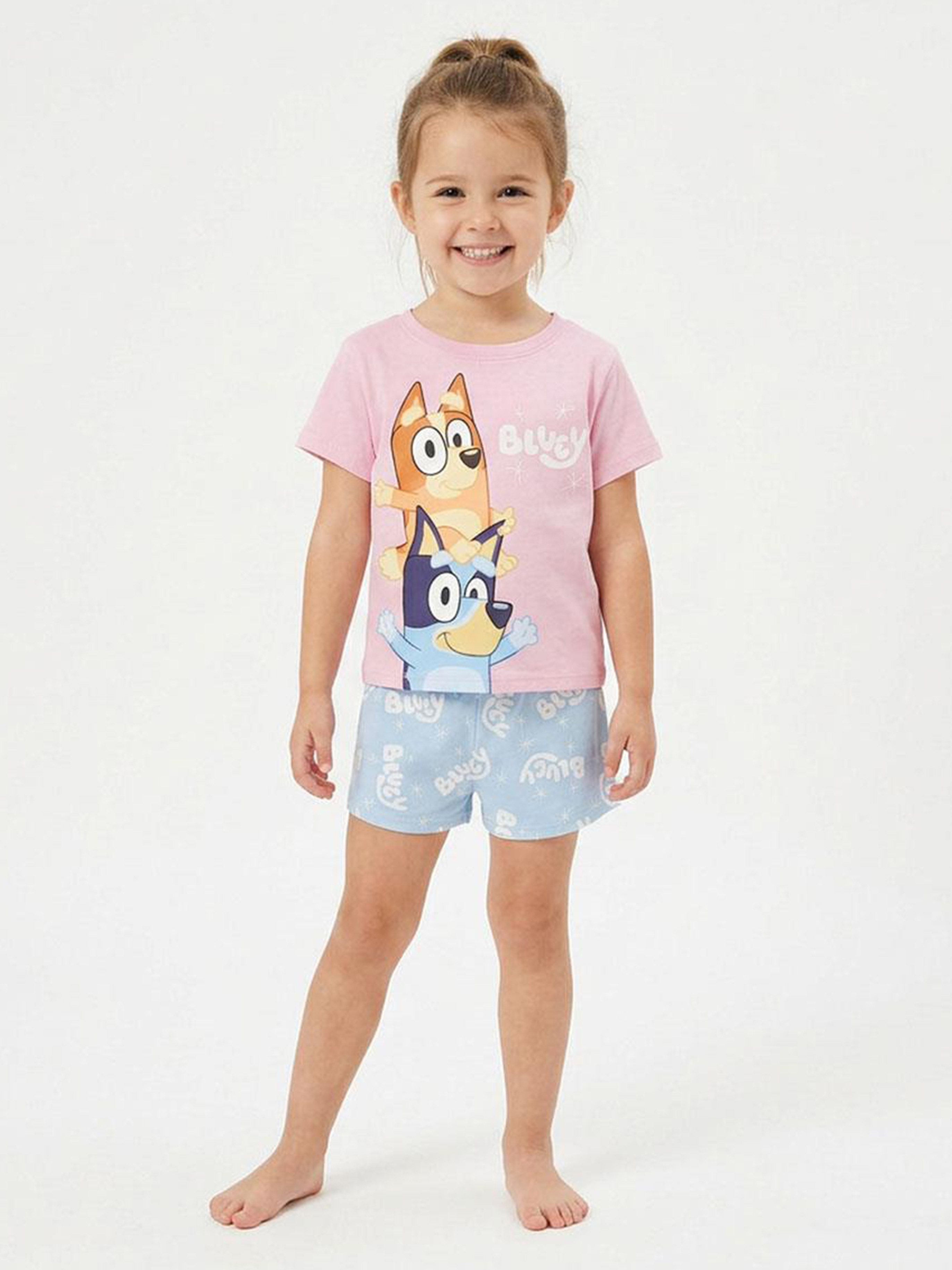 Bluey Pyjamas, Ljusrosa, 104-110