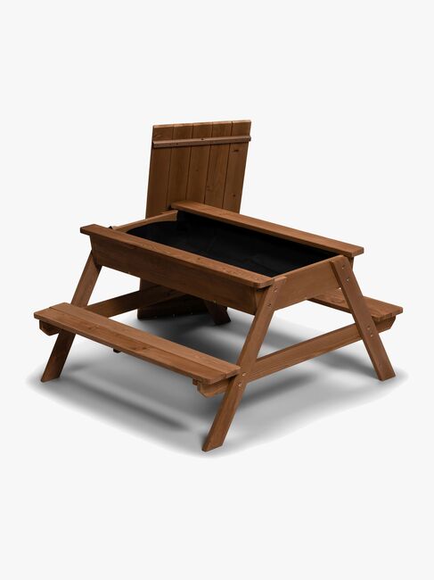 Woodlii Picknickbord med sandlådeöverdrag, Brun