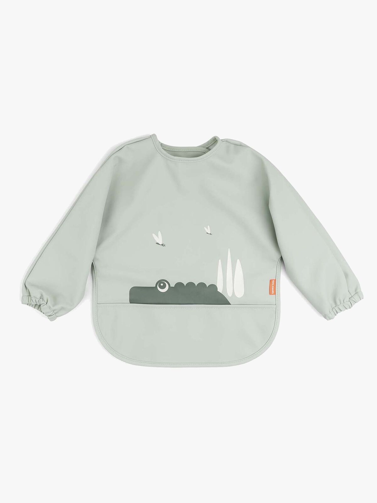 Done By Deer  Långärmad Haklapp med Ficka Croco, Green