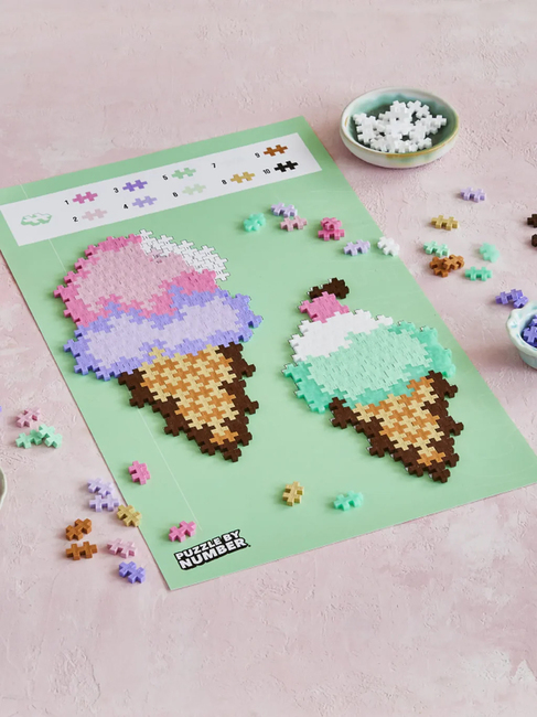 Plus-Plus Puzzle By Number Byggset Glasstrutar 250 Delar