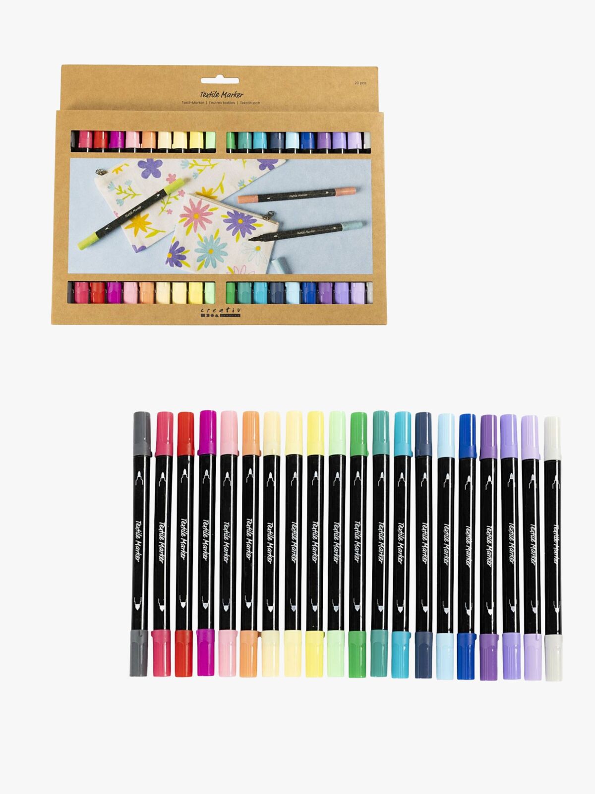 Creativ Company Textilpennor Kompletterande Färger 20 st
