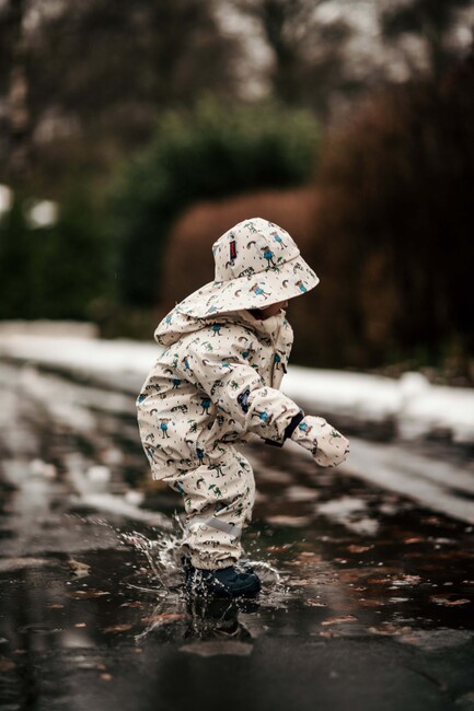 Geggamoja Fodrat Regnställ Pippi Långstrump, Beige