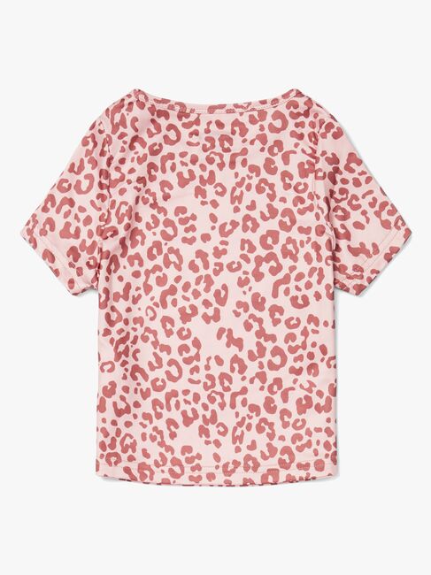 Hyperfied Short Sleeve Logo Top, Pink Leo