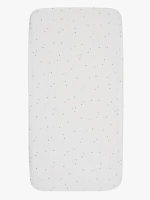 Jollein Spannbettlaken Twinkling 70/75x140/150 cm, Off White/Sea Green
