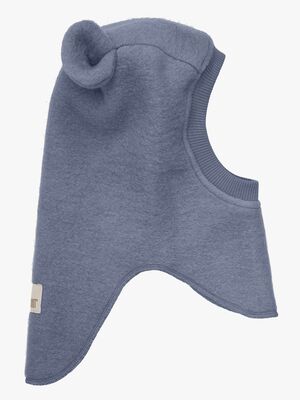 Huttelihut Schlupfmütze Merinowolle mit Ohren, Folkstone Gray