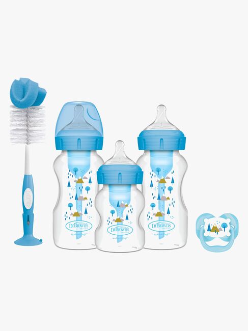 Dr. Brown's Wide Neck Options+ Gåvoset, Blå