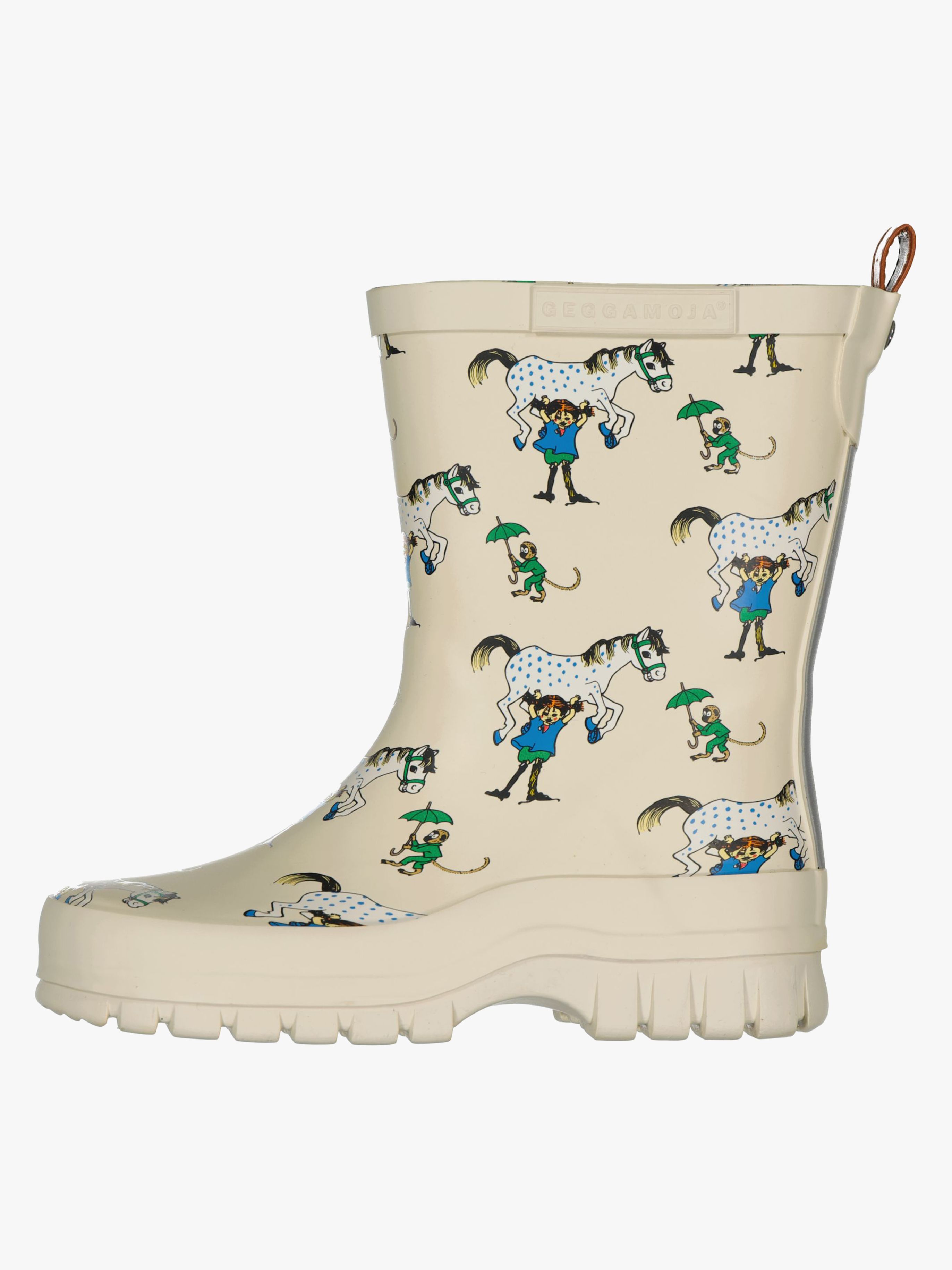 Geggamoja Gummistövlar Pippi Långstrump, Beige, 27