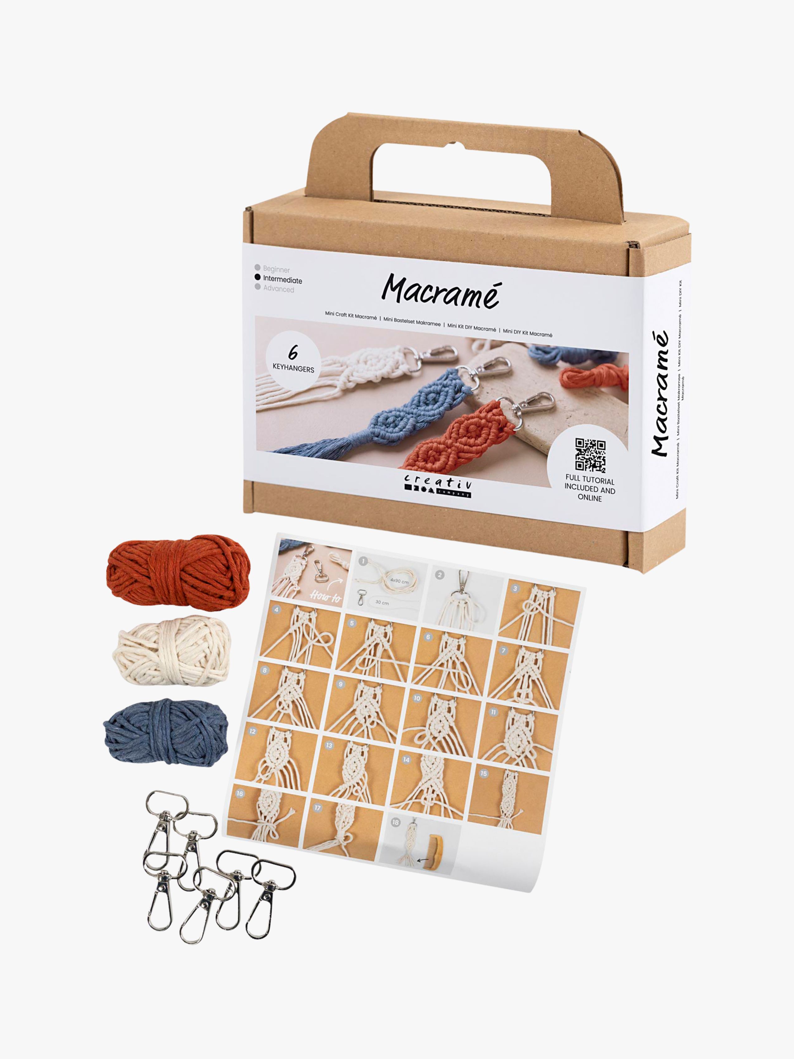 Creativ Company Pysselset Makramé Nyckelringar