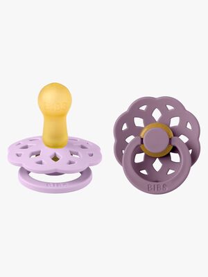 BIBS Boheme Napp 2-Pack Latex Stl 2 Rund, Violet Sky/Mauve