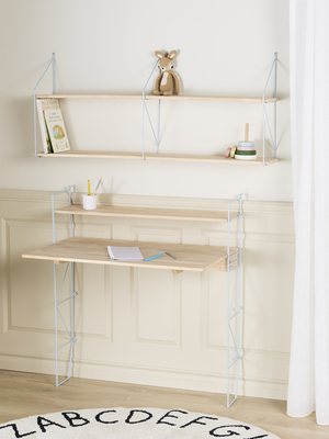 Alice & Fox shelf & desk CLEO, Blue/Natural