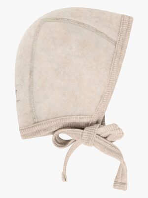 Huttelihut Baby Hjälmmössa Ullfleece Merino, Camel Melange