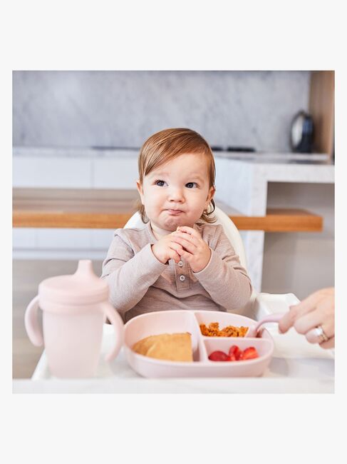 b.box Tallrik med Lock Silikon, Blush