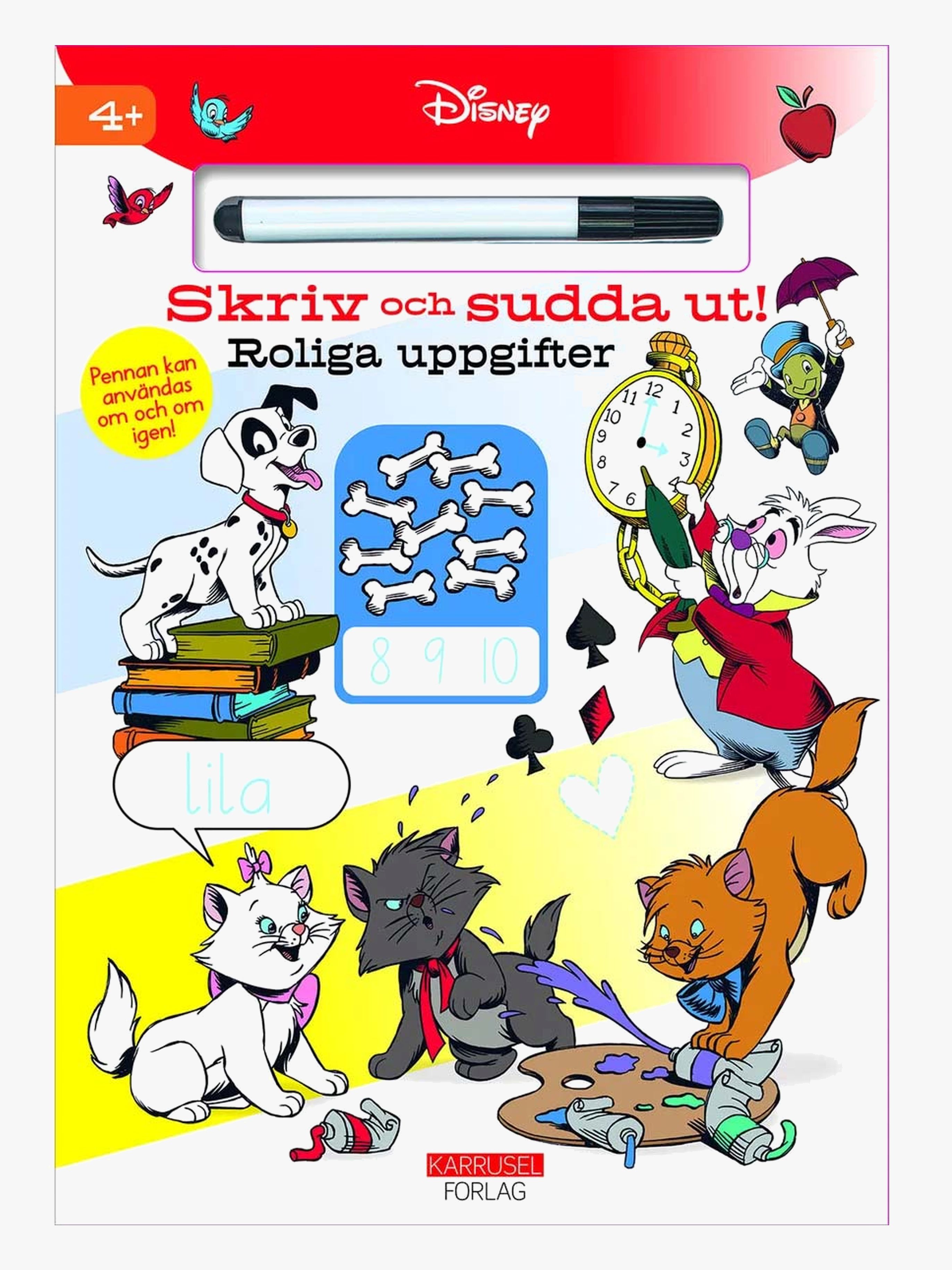 Disneyklassiker Pysselbok Skriv Och Sudda Ut Roliga Uppgifter