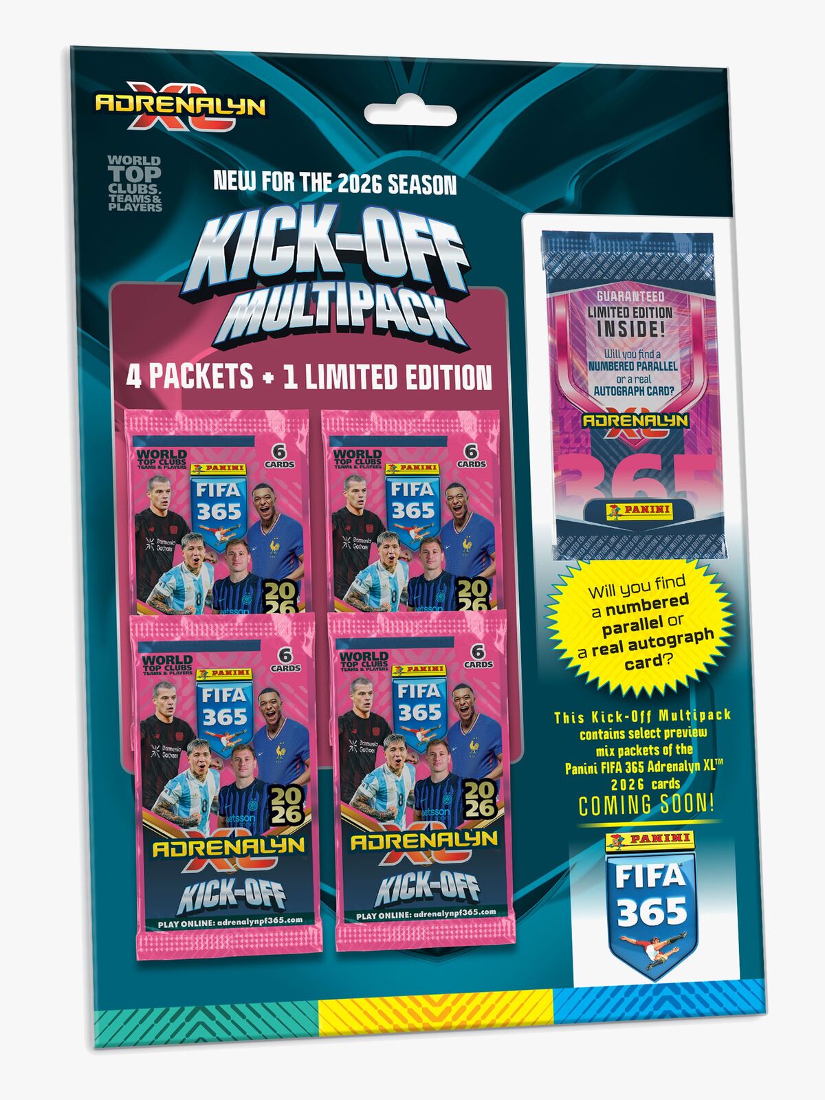 Panini FIFA 365 Adrenxl Samlarkort 2026 Kick-Off Pack