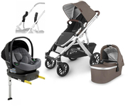 UPPAbaby VISTA V2 Duovagn inkl. Beemoo Route Babyskydd & Bas, Theo/Mineral Grey