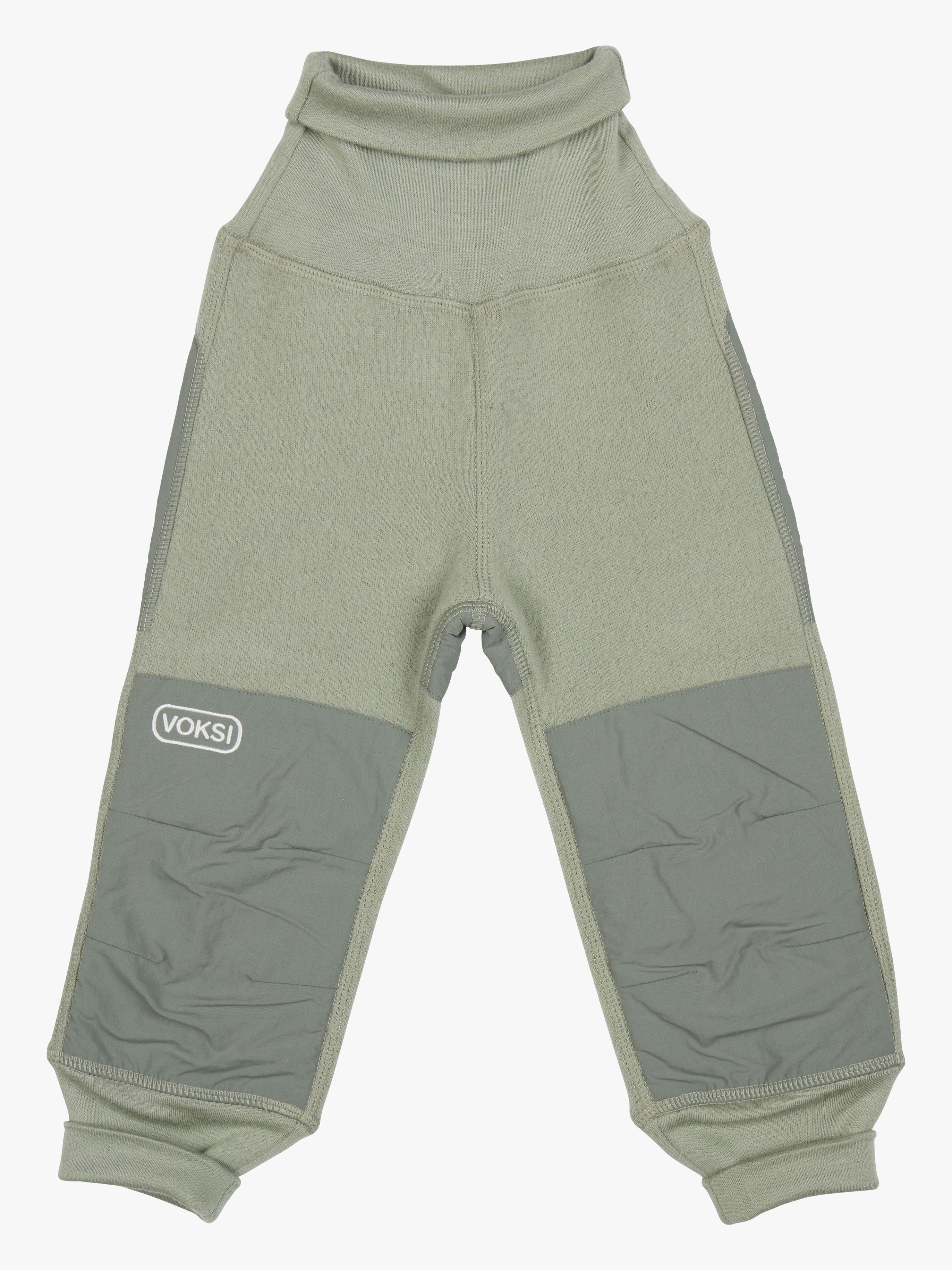 Voksi Byxor Merinoull, Misty Green, 74-80