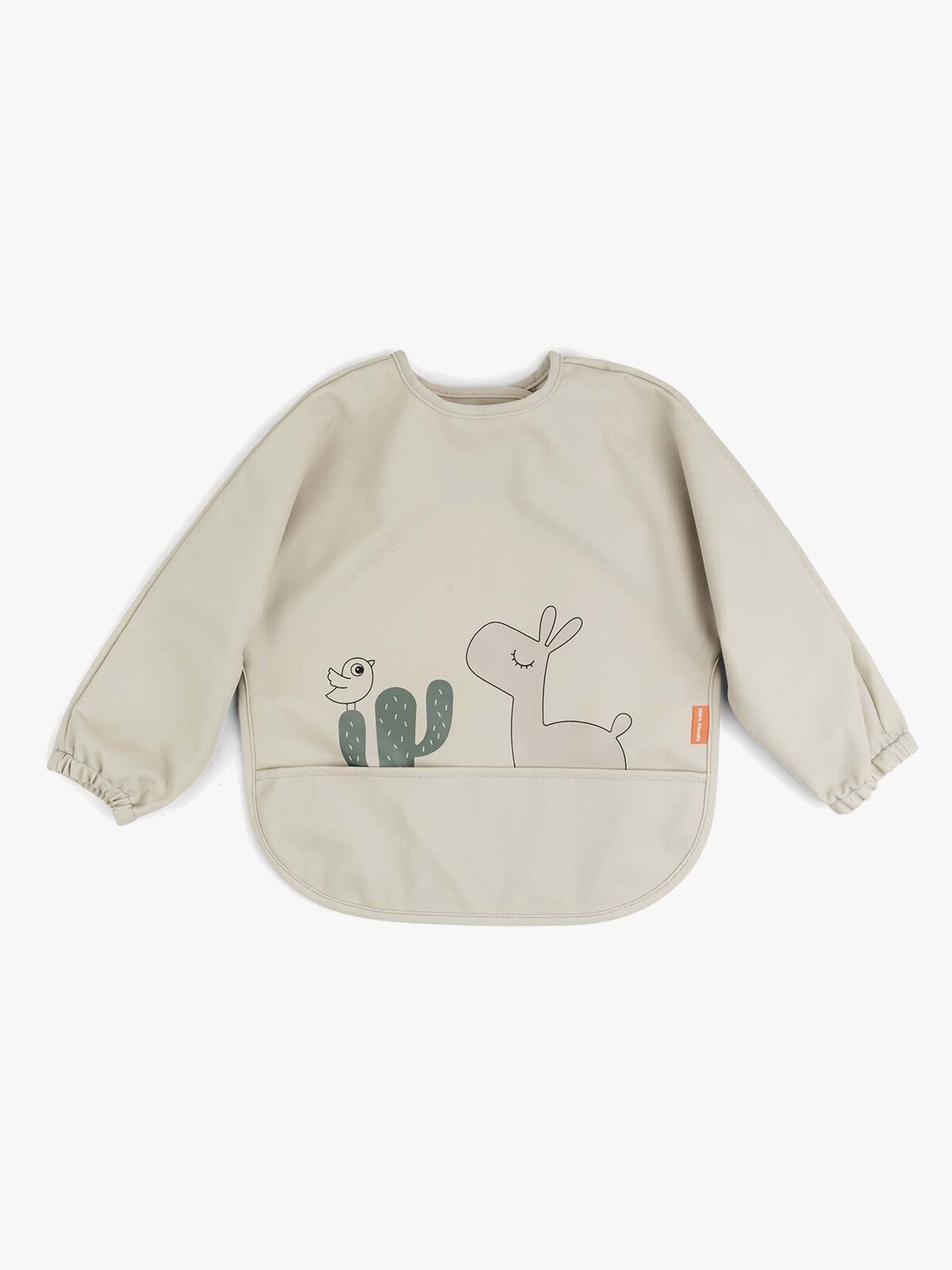 Done By Deer Långärmad Haklapp Med Ficka Lalee, Sand