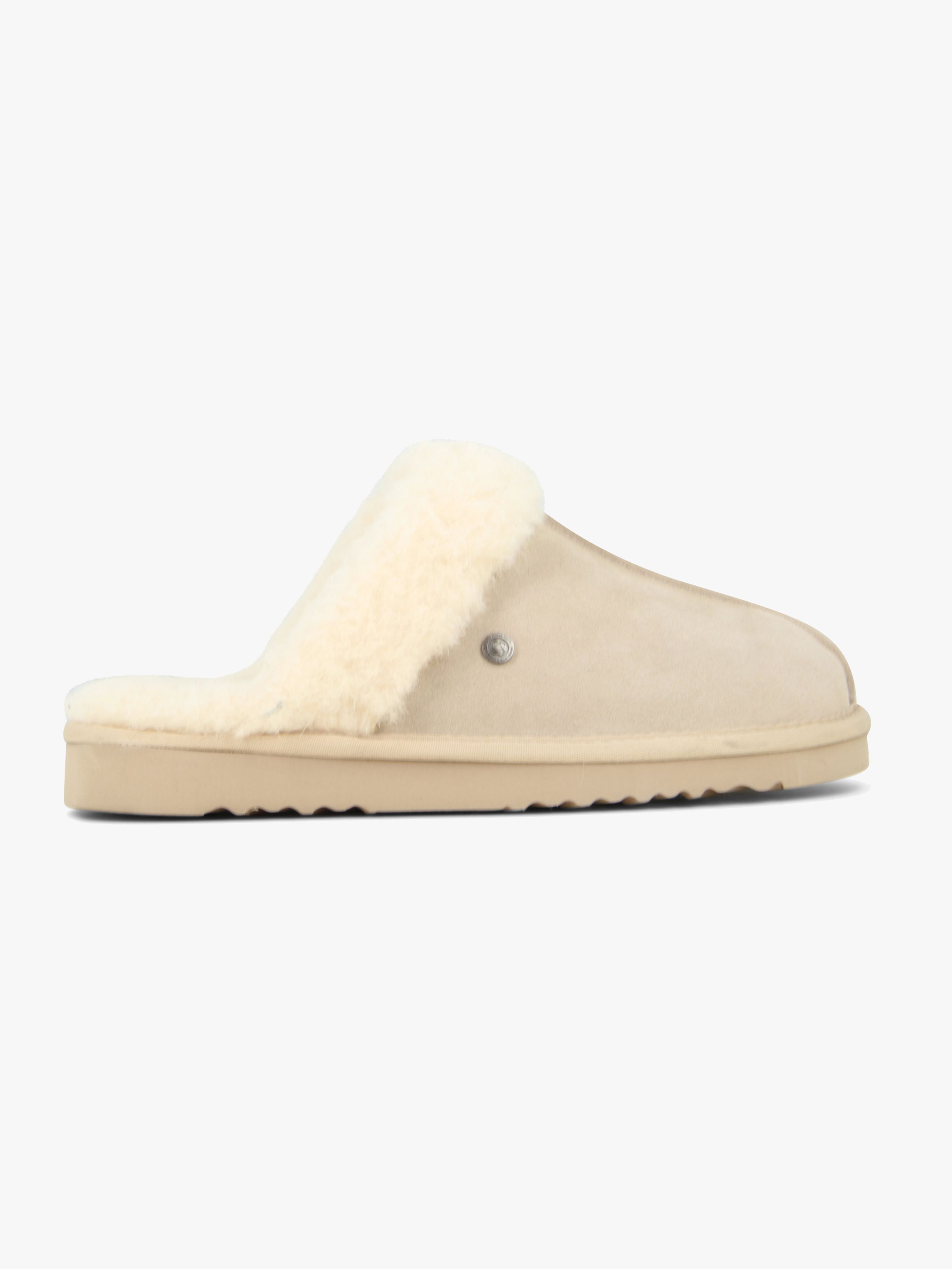 Mjúka Asta Fårskinnstofflor, Sand, 33