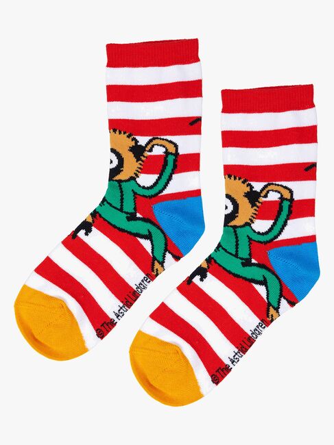 Pippi Långstrump X Martinex Pippi Strumpor 2-Pack, Blå/Röd