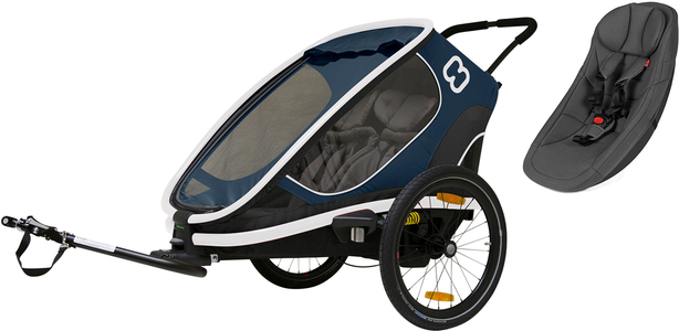 Hamax Outback Reclining Cykelvagn 2019 inkl. Babyinsats, Navy/White